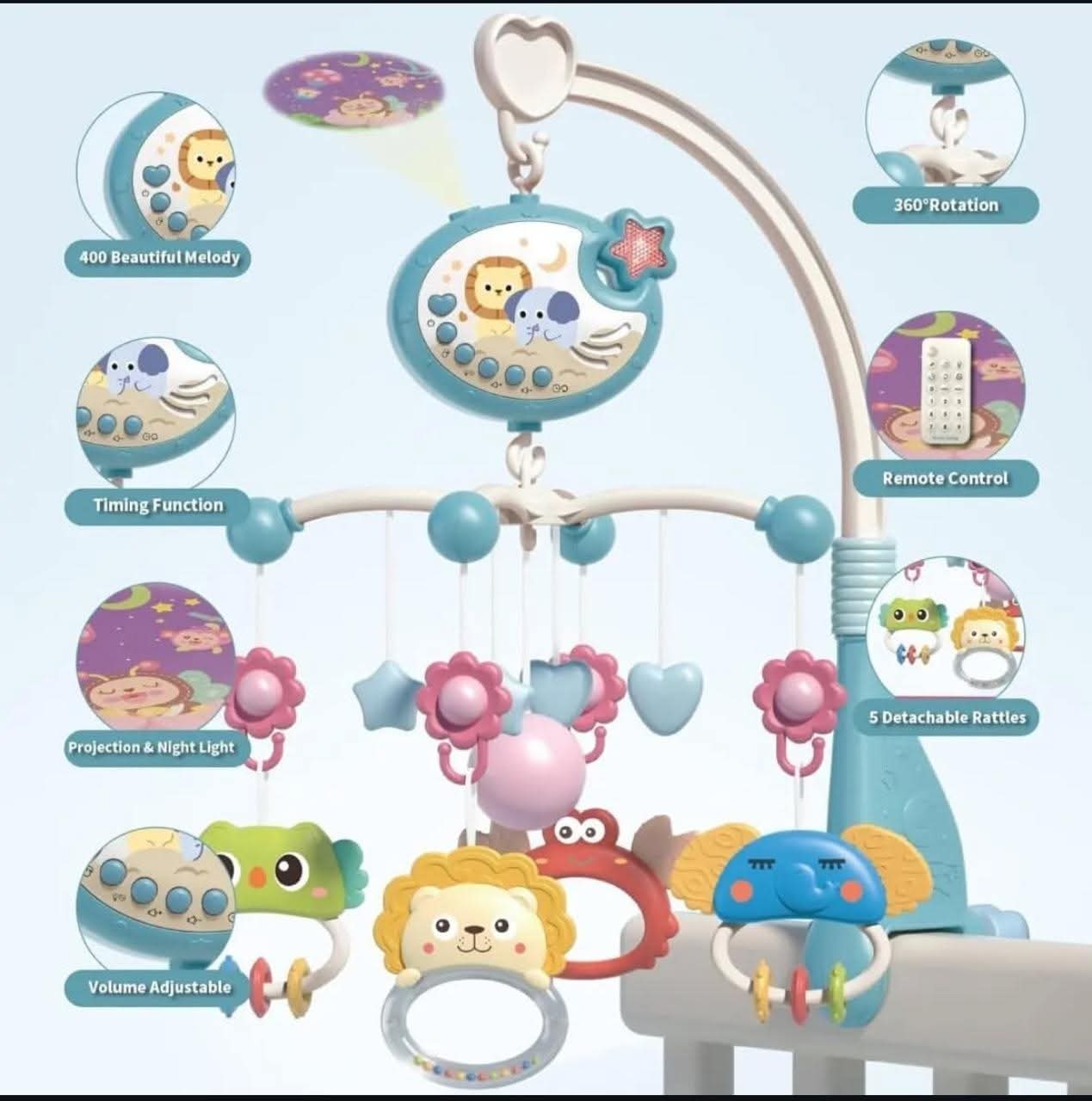 تعليقة العاب السرير للأطفال