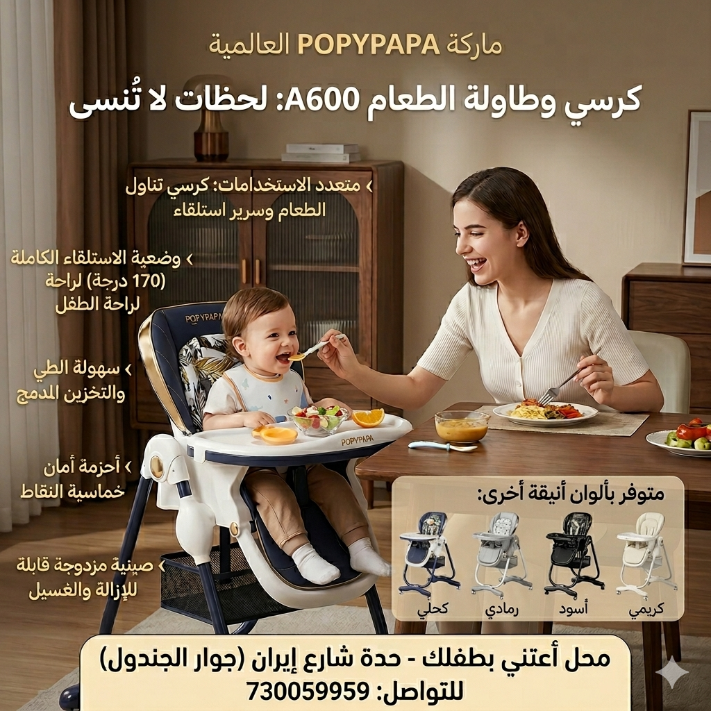كرسي وطاولة طعام A600 من POPYPAPA