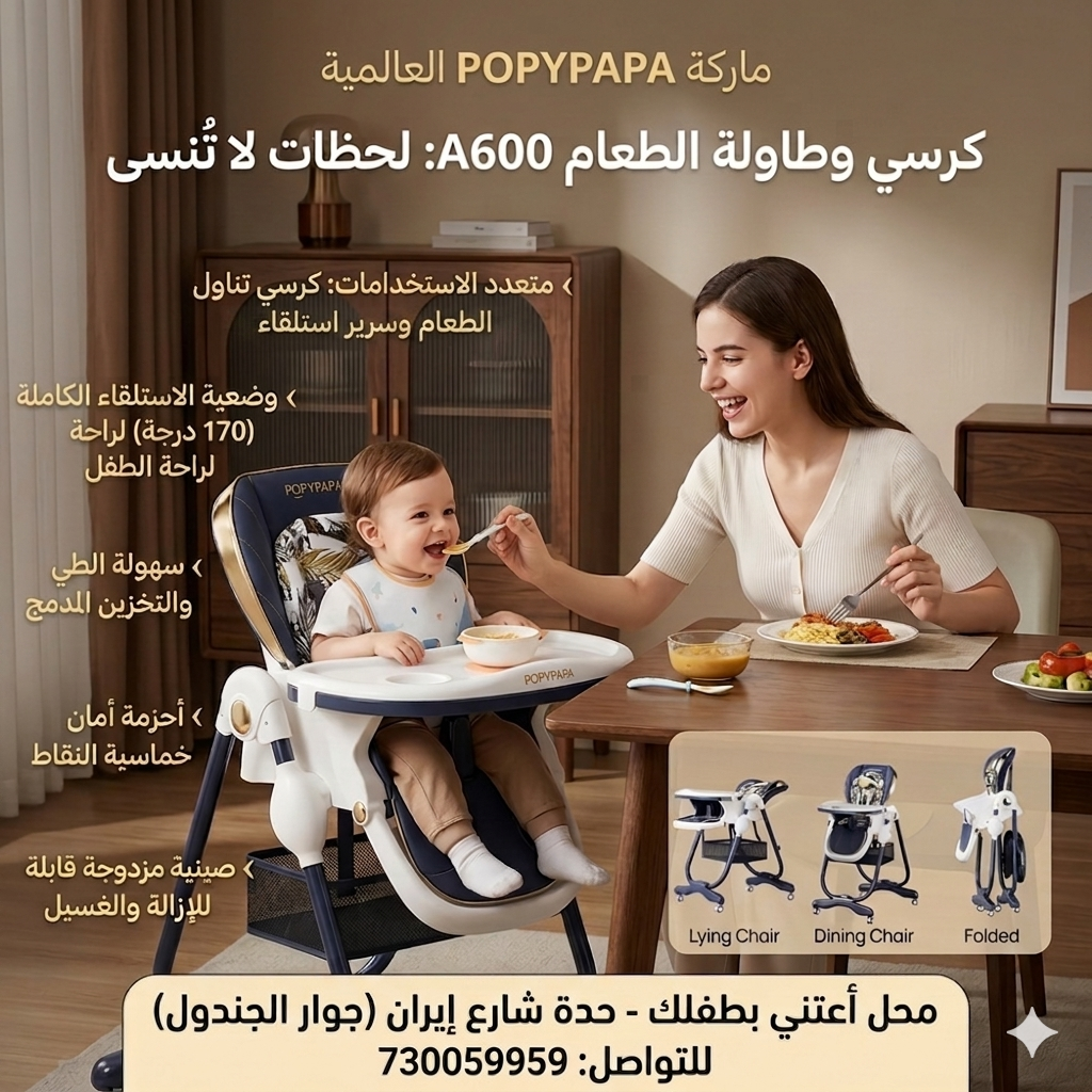 كرسي وطاولة طعام A600 من POPYPAPA