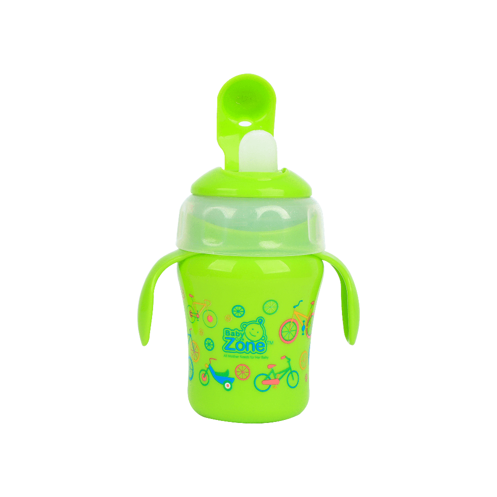 كاسة Baby Zone عصير بيدين بمصاصة سيليكونية وغطاء