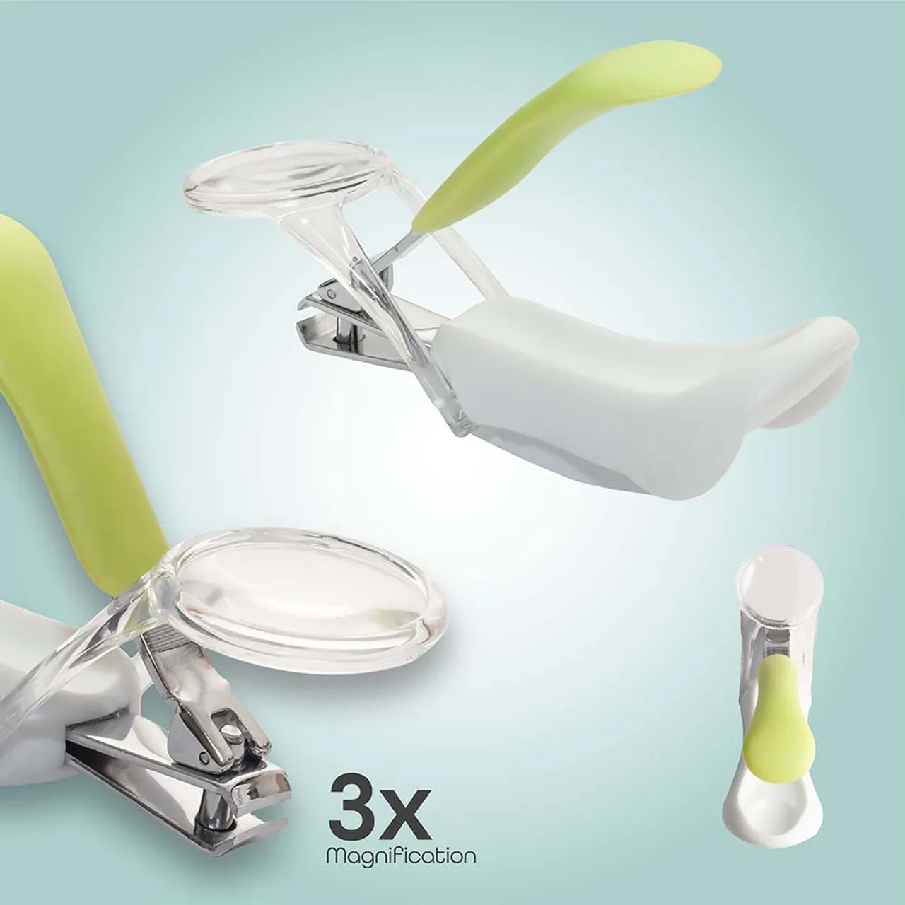 قصافة أظافر مع عدسة مكبرة